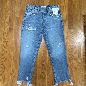 Free People Distressed Blue Jeans